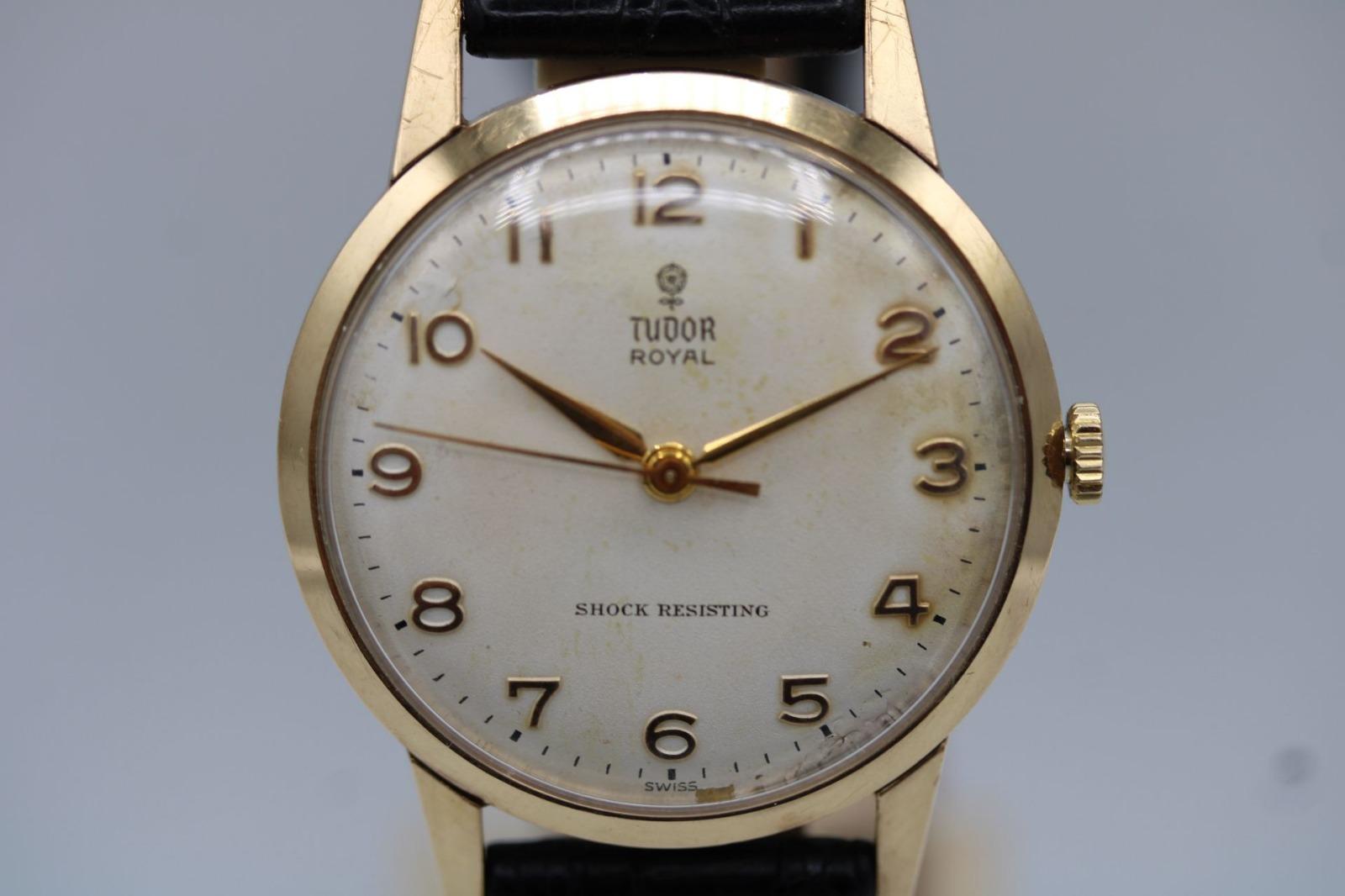 Vintage Tudor Royal - 1960er Jahre 9ct Gold Handaufzug Uhr im Angebot 3