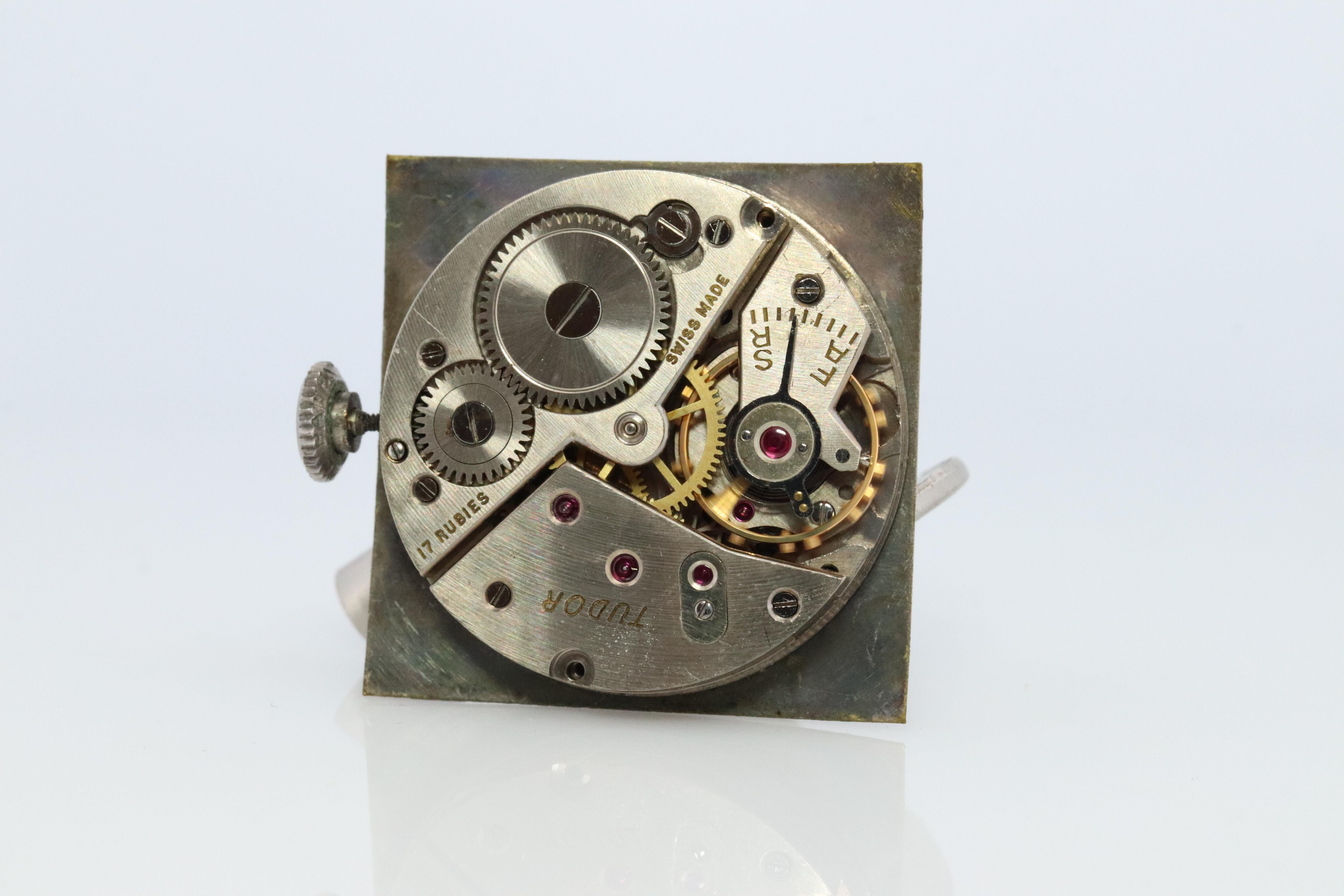 Vintage TUDOR Watch. Square Tudor 812 Manual Windup Wrist Watch. For Sale 5