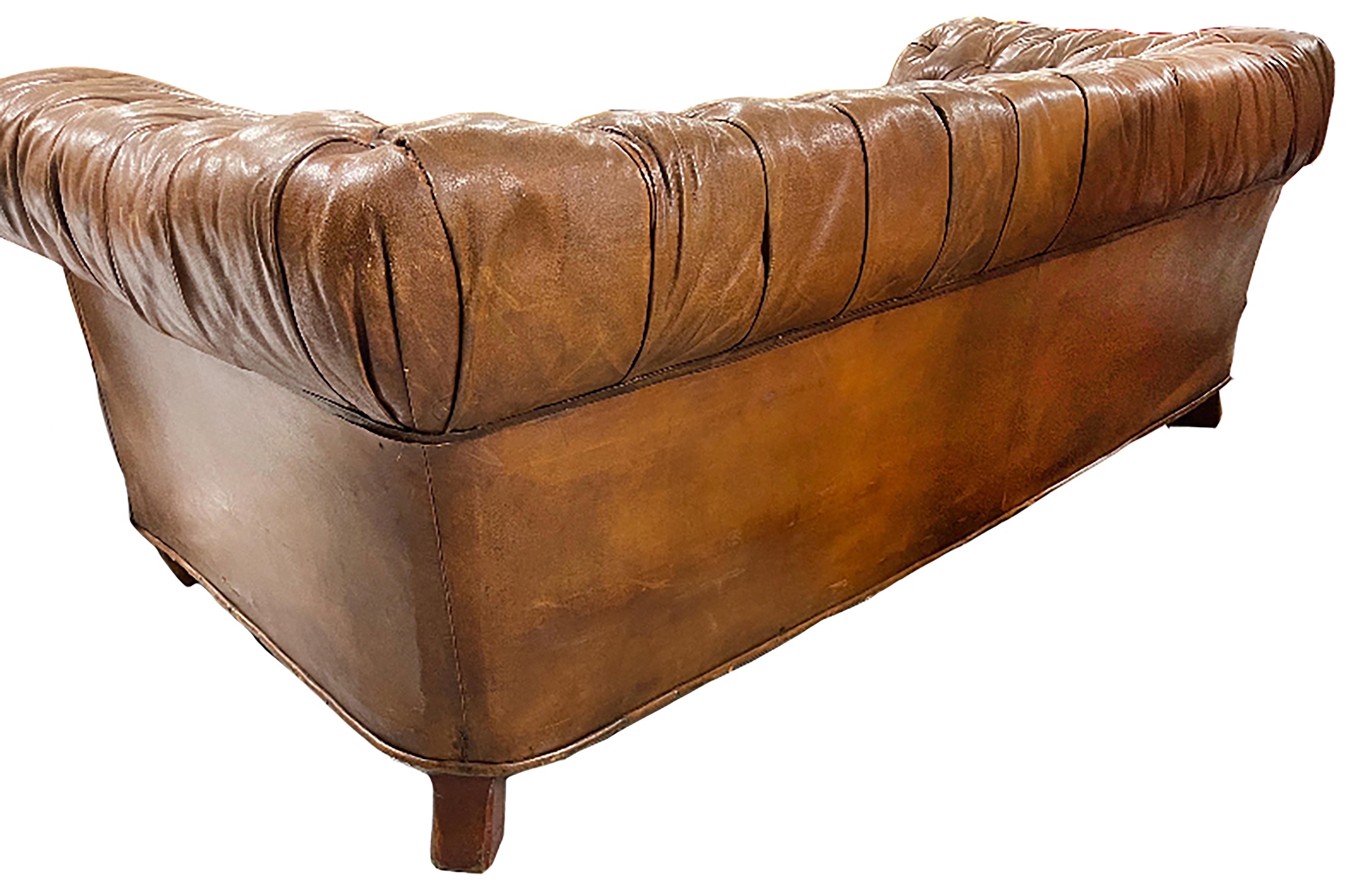 vintage tufted sofa