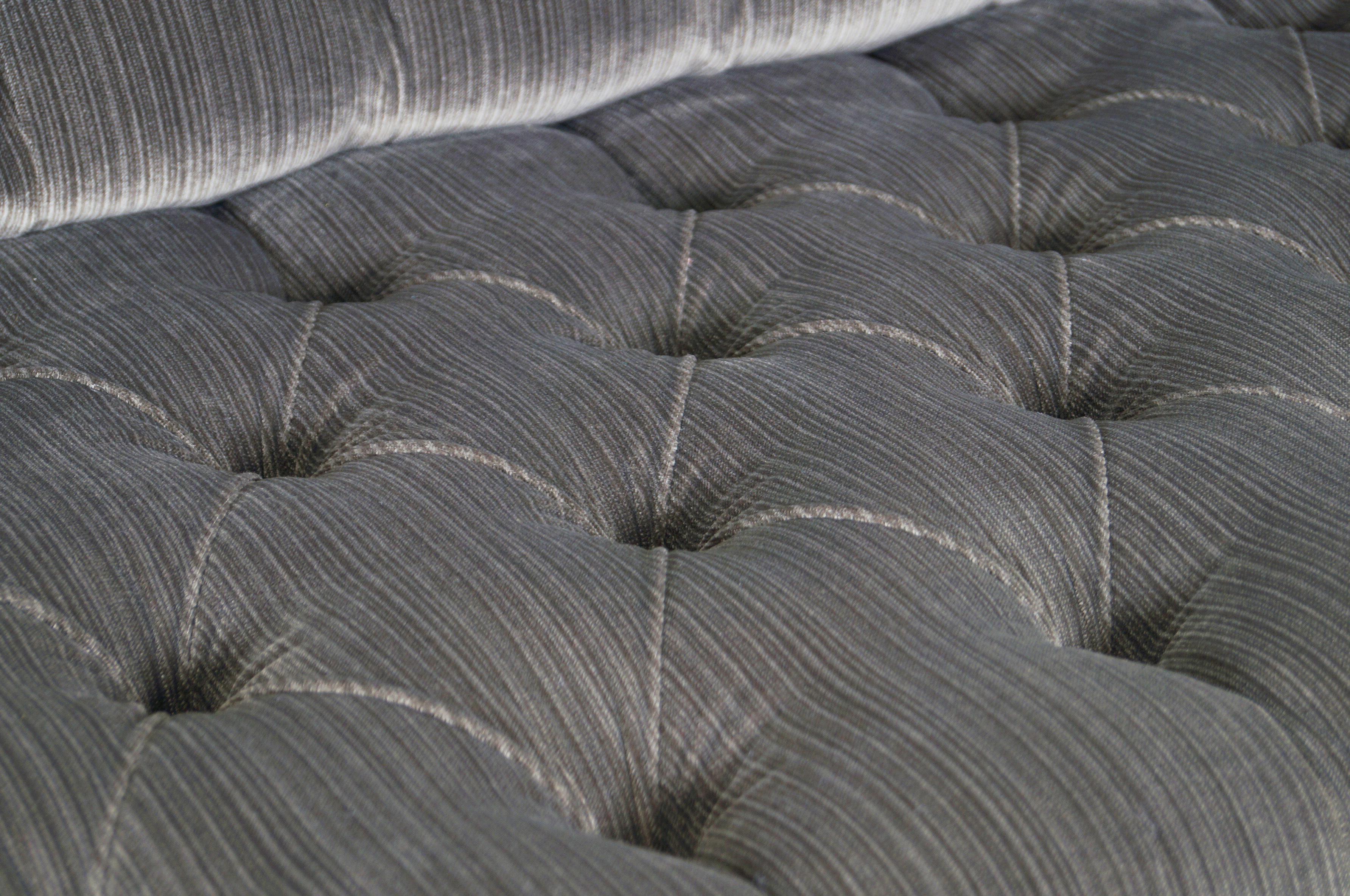 Vintage Tufted Chrome Sofa by George Kasparian 2
