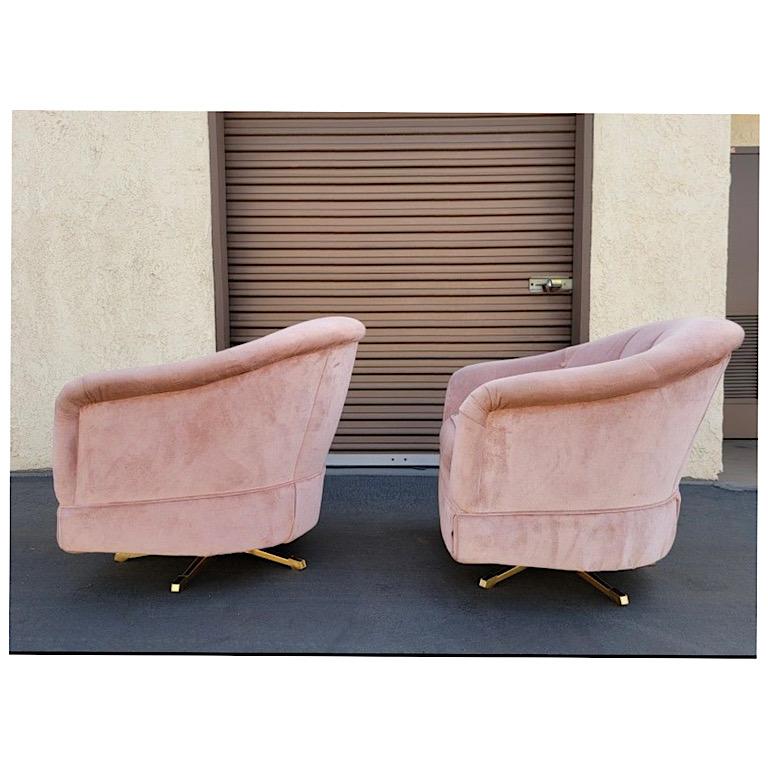 North American Vintage Tufted Club Chairs 