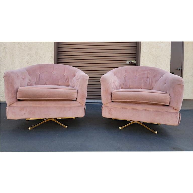 Late 20th Century Vintage Tufted Club Chairs 