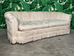 Vintage Curved Roll Arm Dorothy Draper Style Sofa