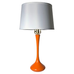 Vintage Tulip Lamp by Laurel in Orange
