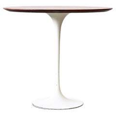 Vintage Tulip Side Table with Oval Walnut Top by Eero Saarinen for Knoll