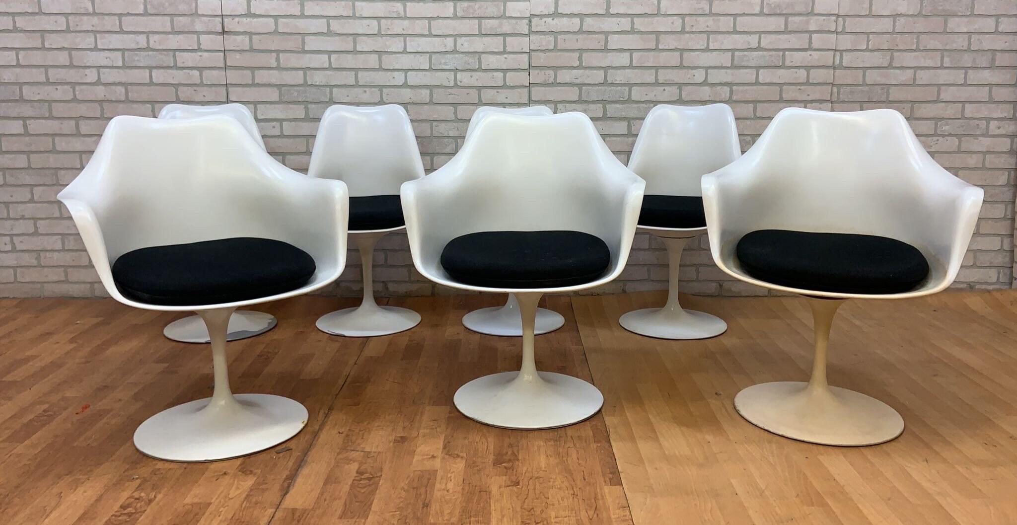 American Vintage Tulip Swivel Chairs After Eero Saarinen for Knoll - Set of 6