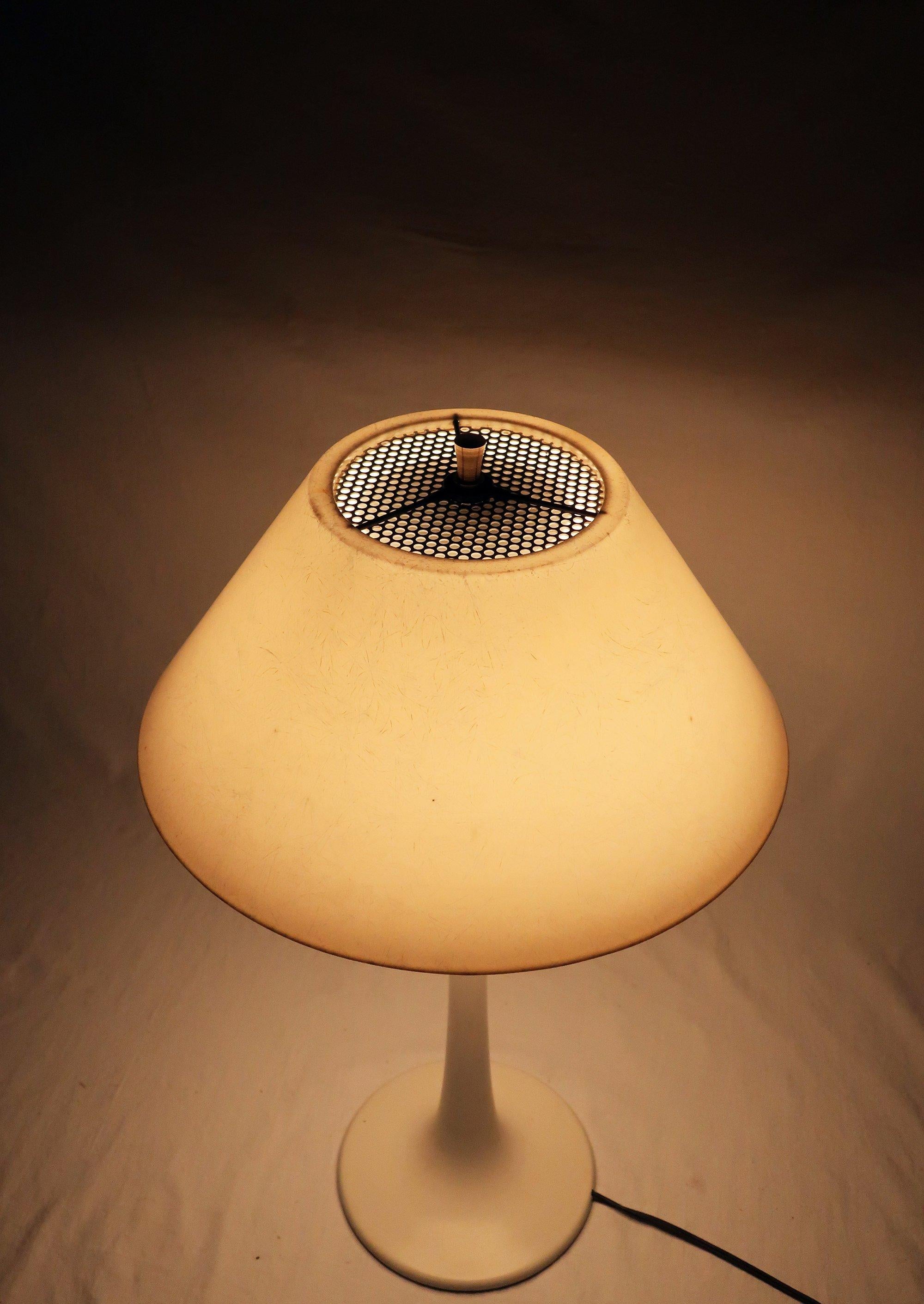 Metal Vintage Tulip Table Lamp by Gerald Thurston for Lightolier