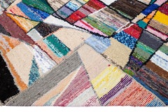 Vintage Tulu Handmade Multicolor Geometric Abstract Wool Rug