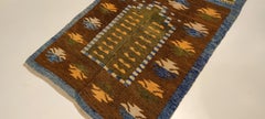 Vintage Tulu Prayer Rug with Moss Green Niche