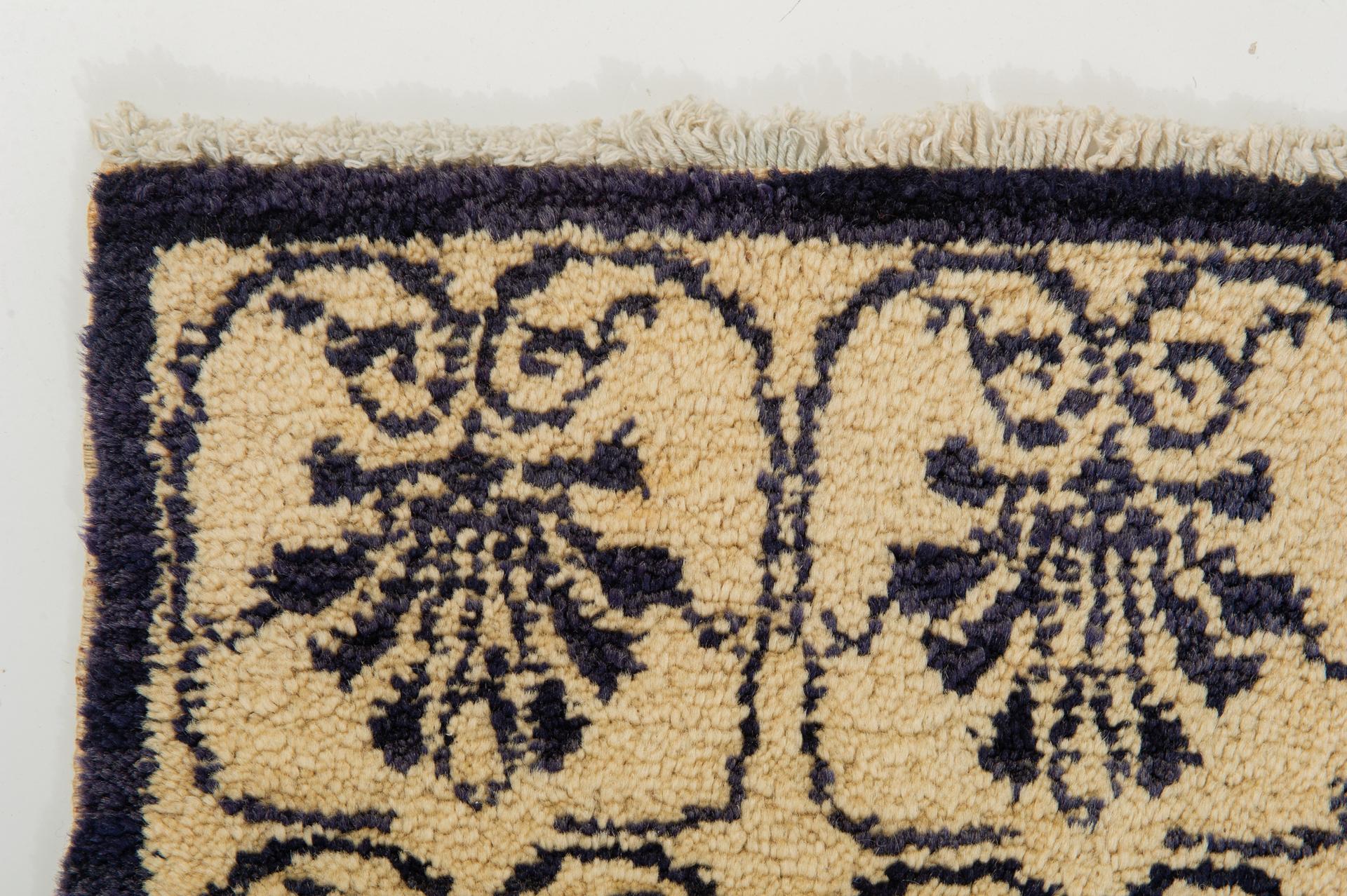 Hand-Knotted Vintage TULU Rug For Sale