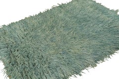 Vintage Tulu Rug in Blue, with Green Accents, from Rug & Kilim