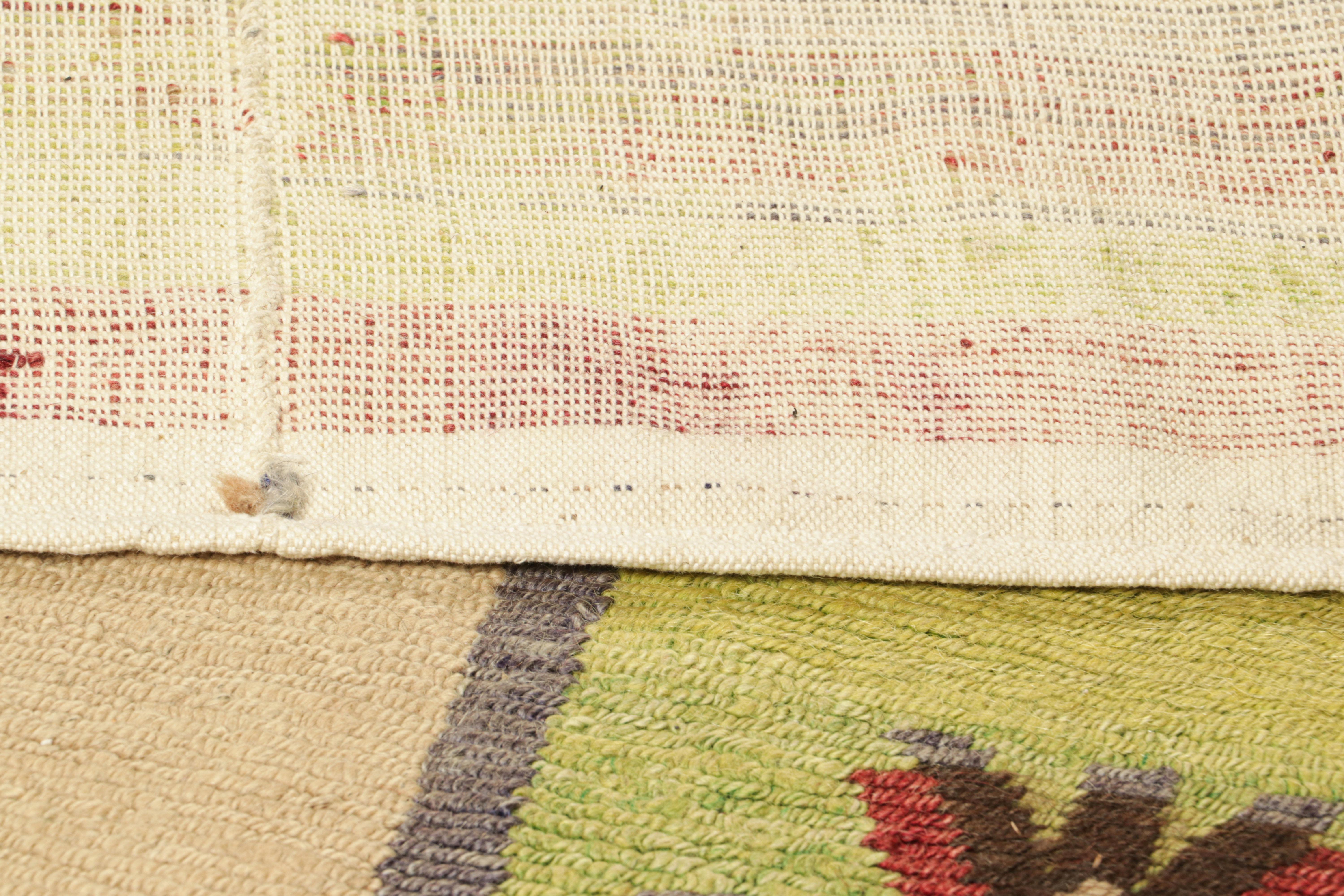 Vintage-Tulu-Teppich in Chartreuse mit geometrischen Mustern, von Rug & Kilim (Wolle) im Angebot