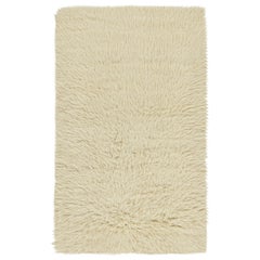 Vintage Tulu Rug in Off-White Shag Pile by Rug & Kilim