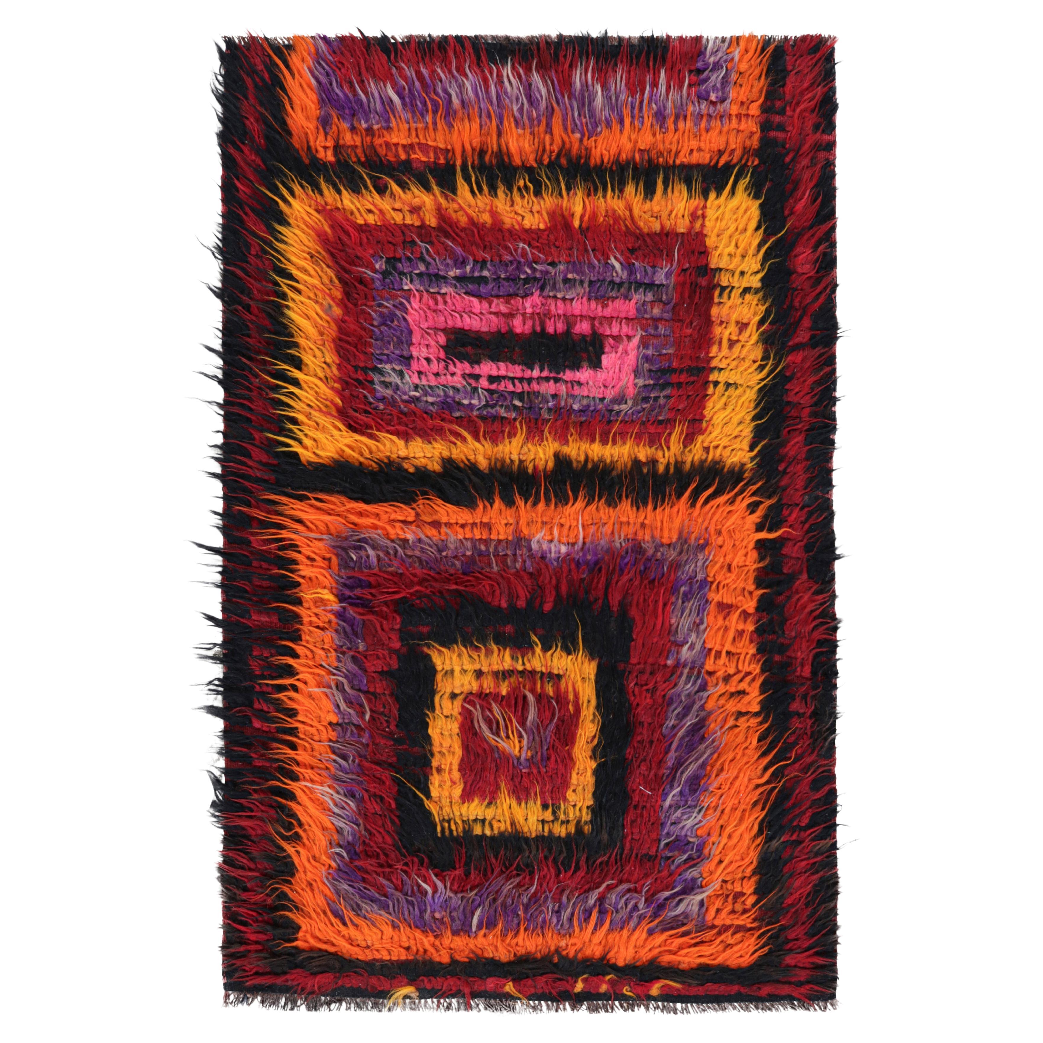 Vintage Tulu Rug with Colorful Geometric Patterns, from Rug & Kilim