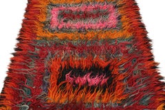 Vintage Tulu Runner Rug with Colorful Geometric Patterns, from Rug & Kilim