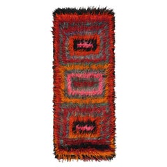 Tappeto Tulu vintage con motivi geometrici colorati, di Rug & Kilim