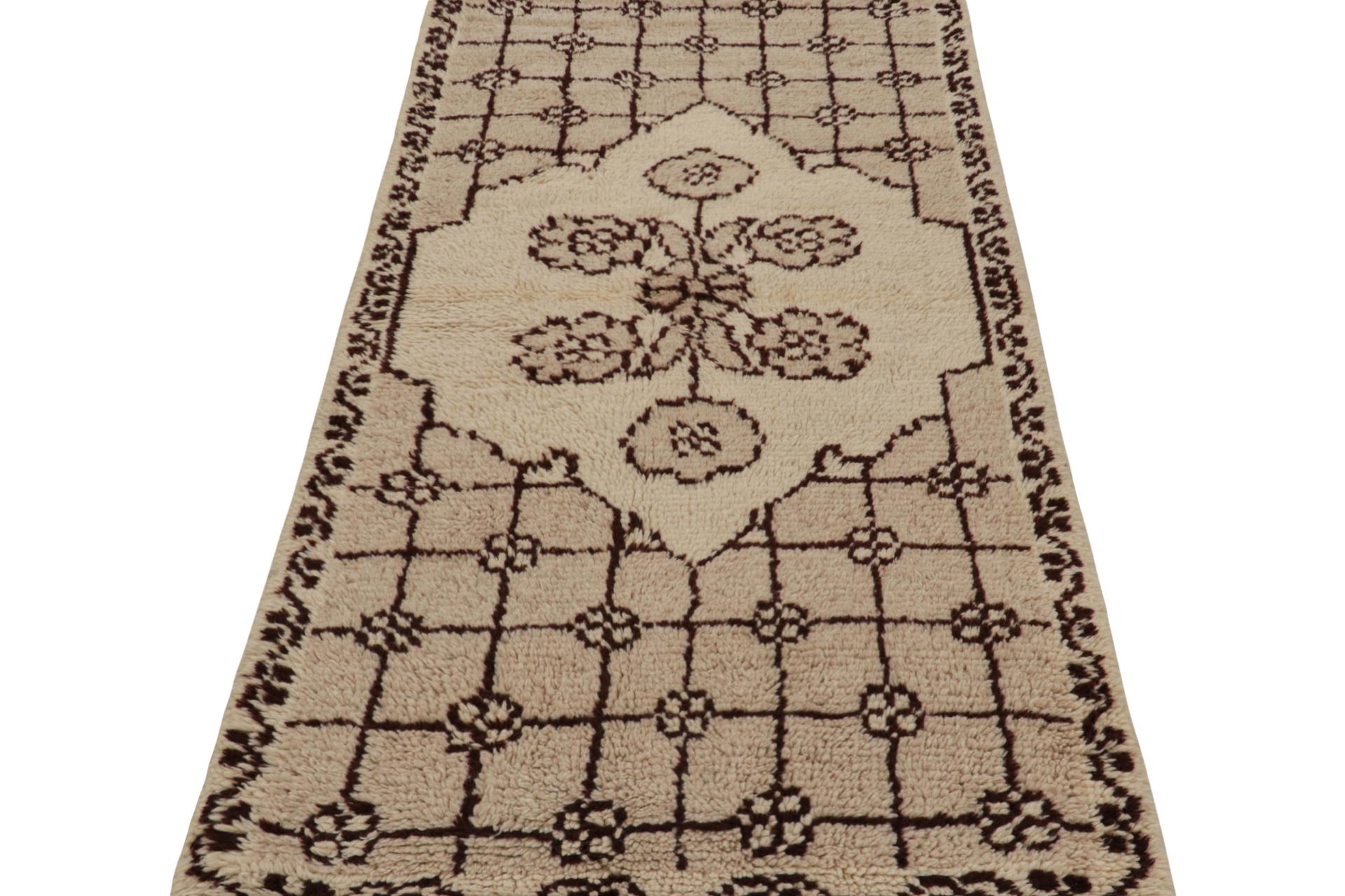 Turkish Vintage Tulu Runner Rug, with Medallion and Geometric Patterns from Rug & Kilim  For Sale