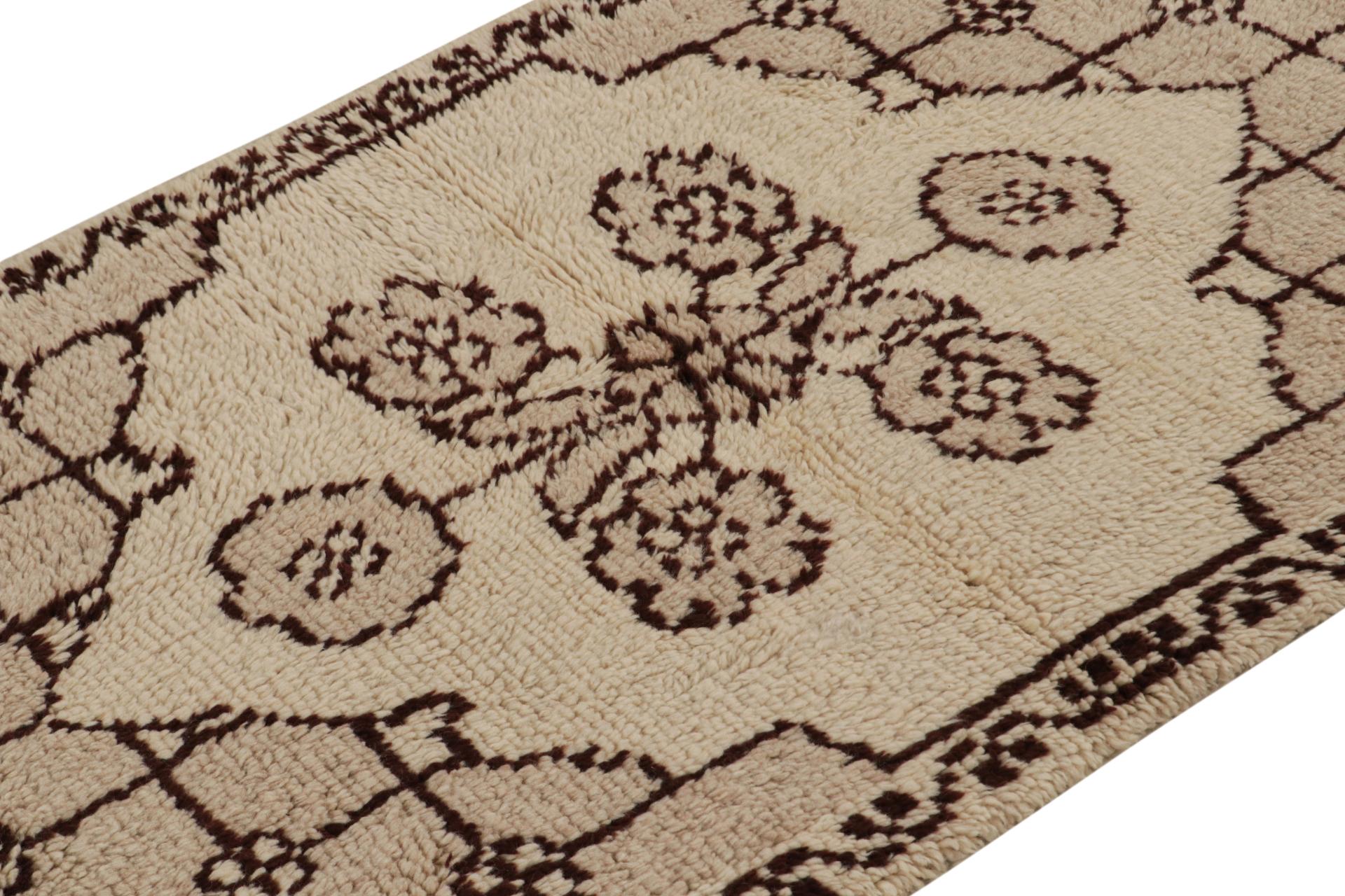 Hand-Knotted Vintage Tulu Runner Rug, with Medallion and Geometric Patterns from Rug & Kilim  For Sale