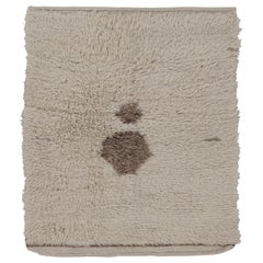 Vintage Tulu Shag Teppich in Creme und Beige-Braun Medaillon - Rug 
Kilim