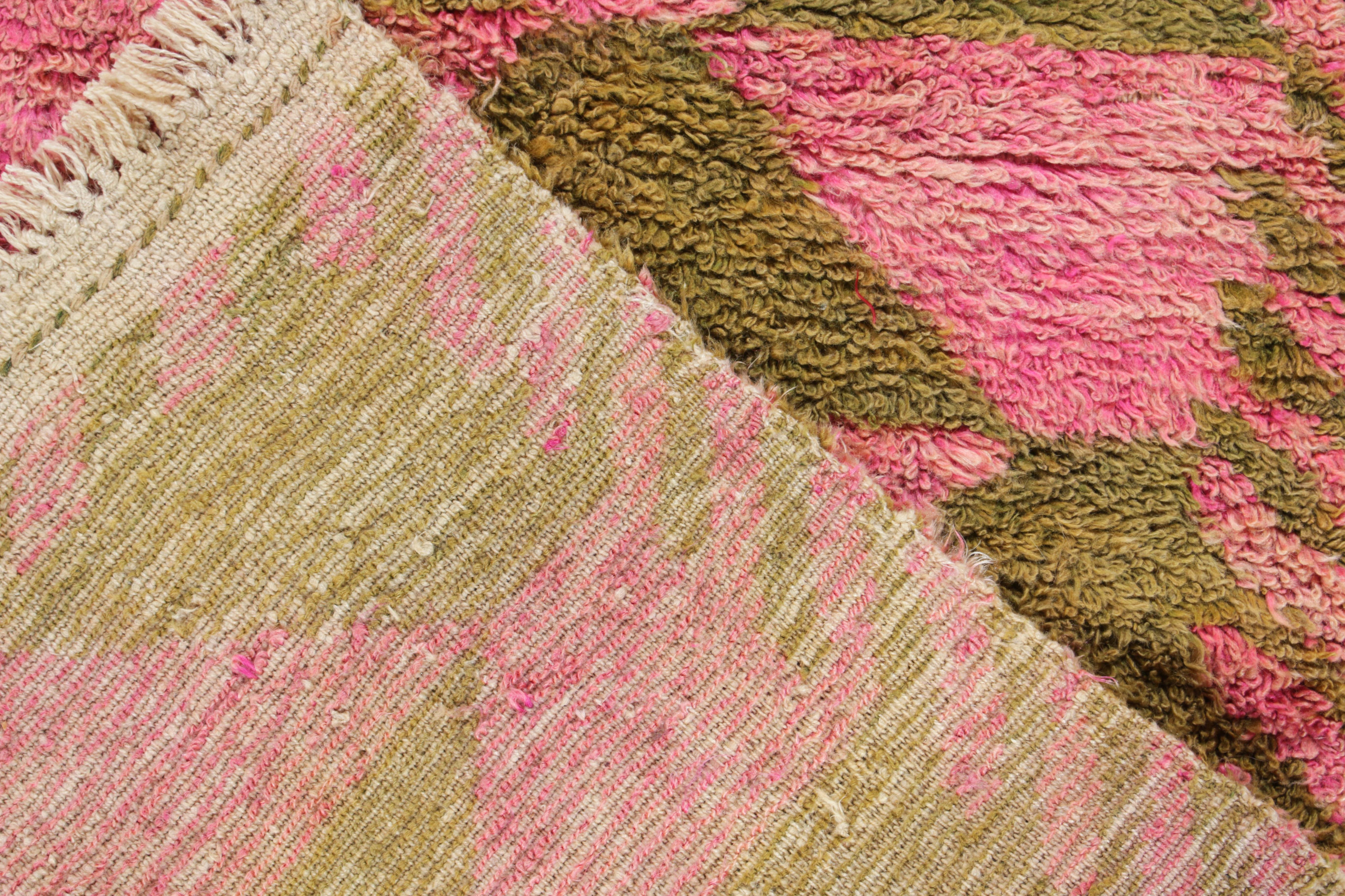 pink and mustard rug