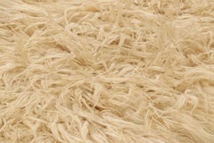 Alfombra Tulu Vintage Beige y Crema de pelo alto - Rug & Kilim