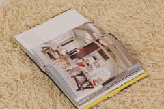 Vintage Tulu Solid Rug with Tonal Shag Pile in Beige and Cream - Rug & Kilim