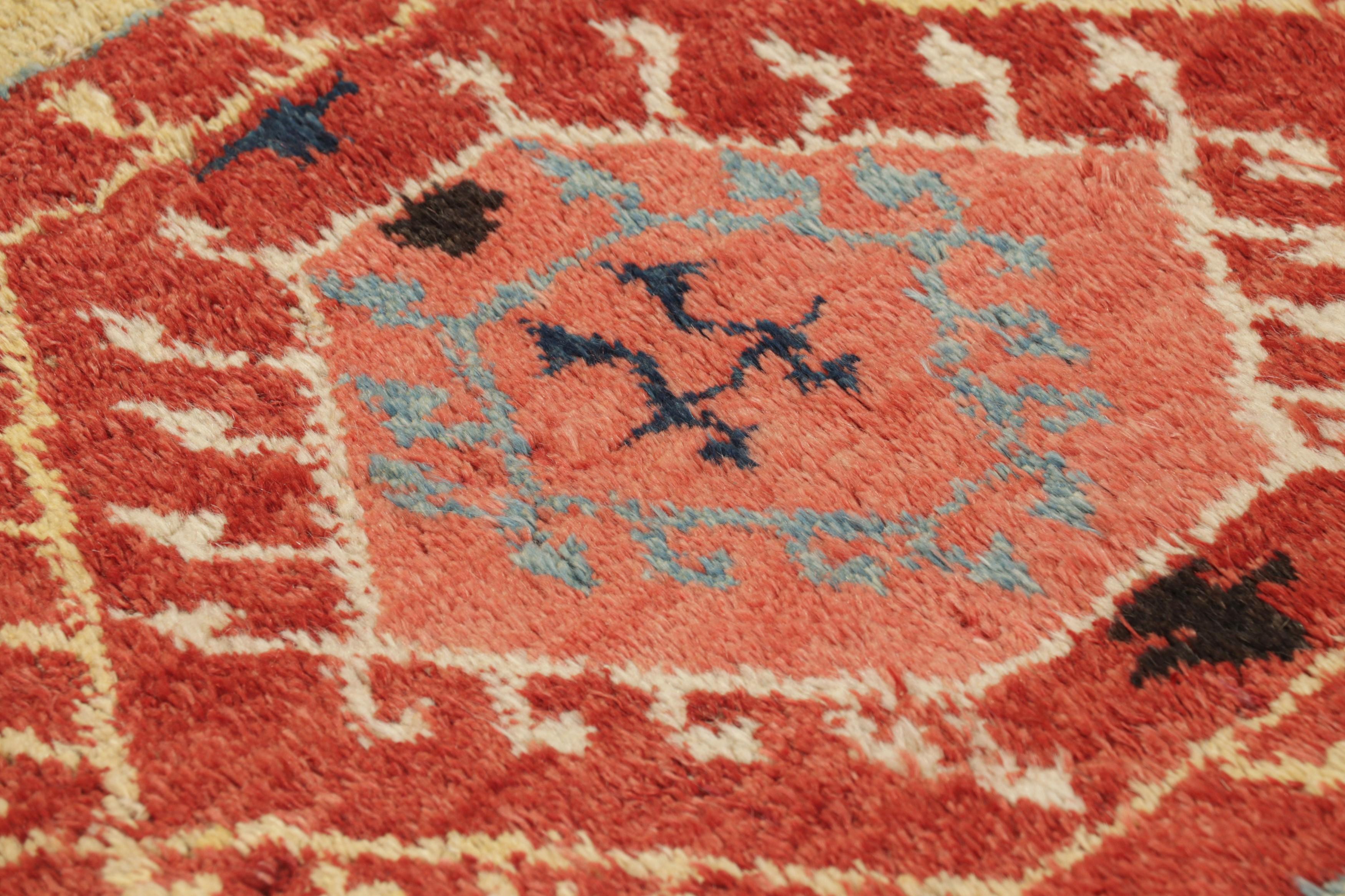 Hand-knotted in wool and originating from Turkey circa 1950-1960, this 4x4 vintage Tulu rug is an extremely rare piece and the latest addition to Rug & Lilim’s Vintage archives..

On the Design: 

This vintage Tulu rug is a striking example of