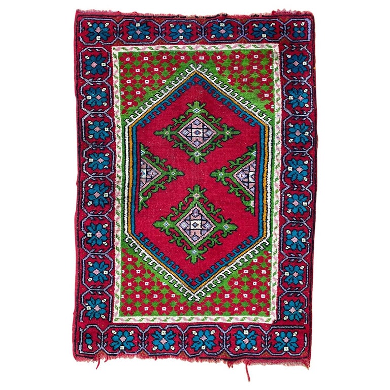 Vintage Tunisian Kairouan Rug For Sale at 1stdibs