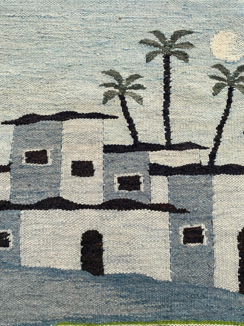 Bobyrug's schöne Vintage Tunisian Native Wandteppich (Stammeskunst) im Angebot