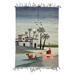 Bobyrug's nice Vintage Tunisian Native Tapestry