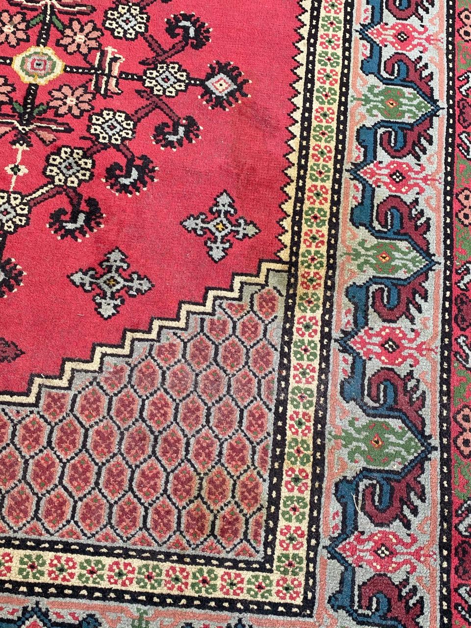 Hand-Knotted Vintage Tunisian Rug