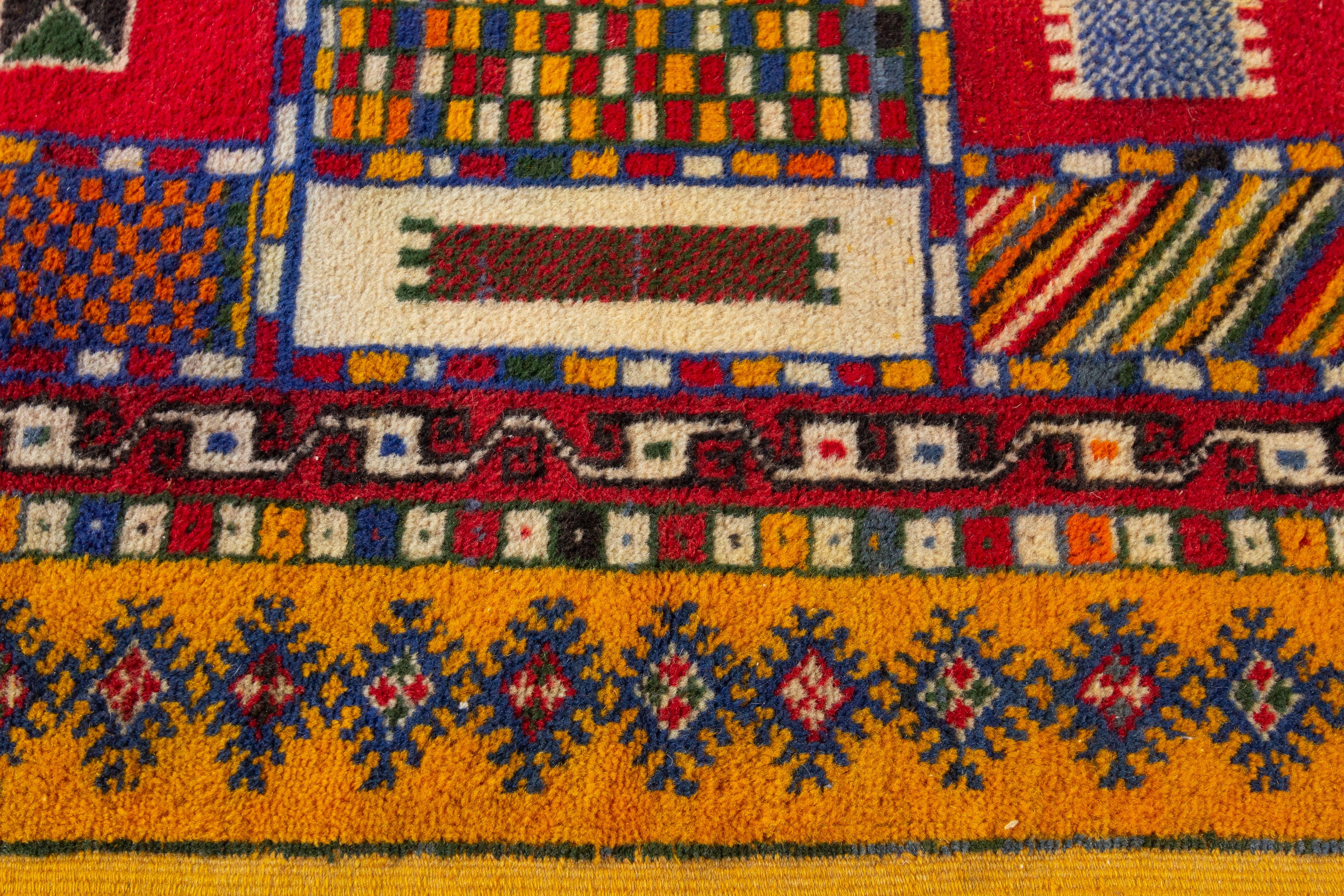 Hand-Knotted Vintage Tunisian Rug For Sale