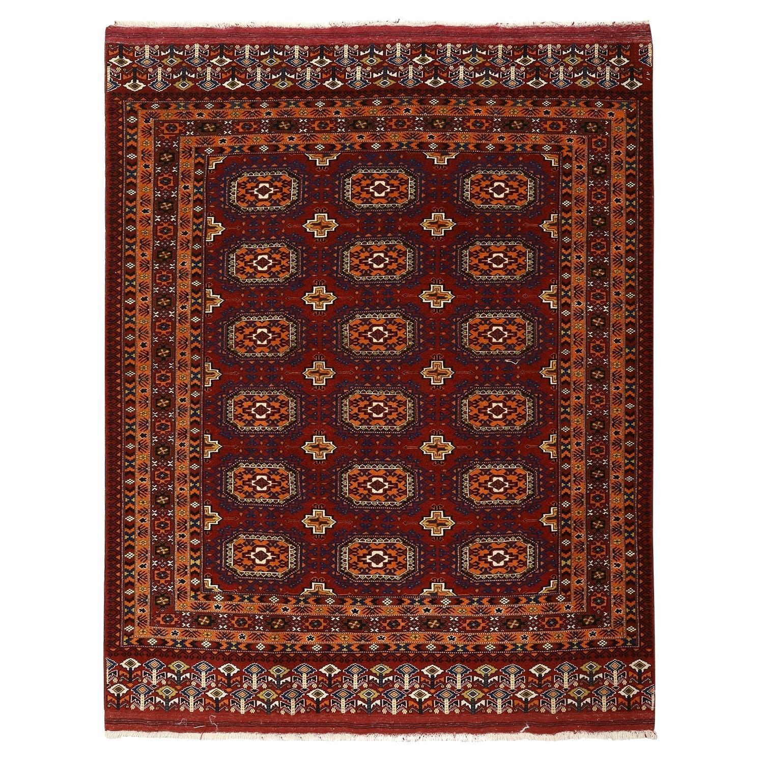 Vintage Turkaman Rug - Size: 5'9x4'9 For Sale