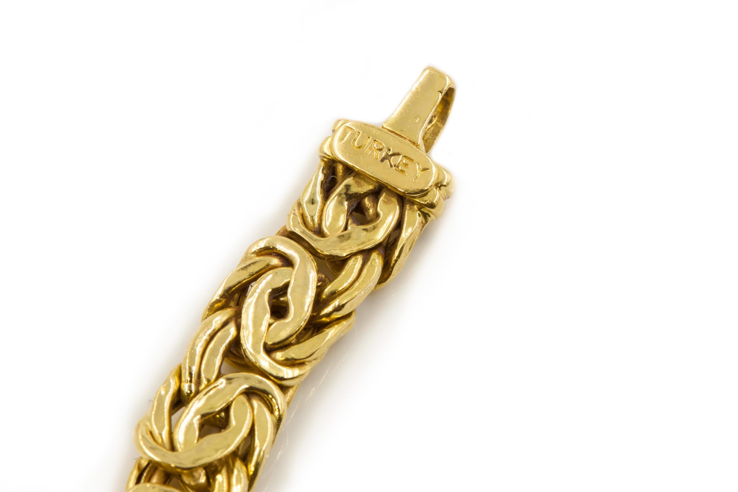 Vintage Turkish 18k Gold Byzantine Link Bracelet 1