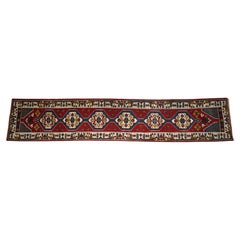 Vintage Turkish Geometric Aztek Kilim Runner Hallway Rug Carpet