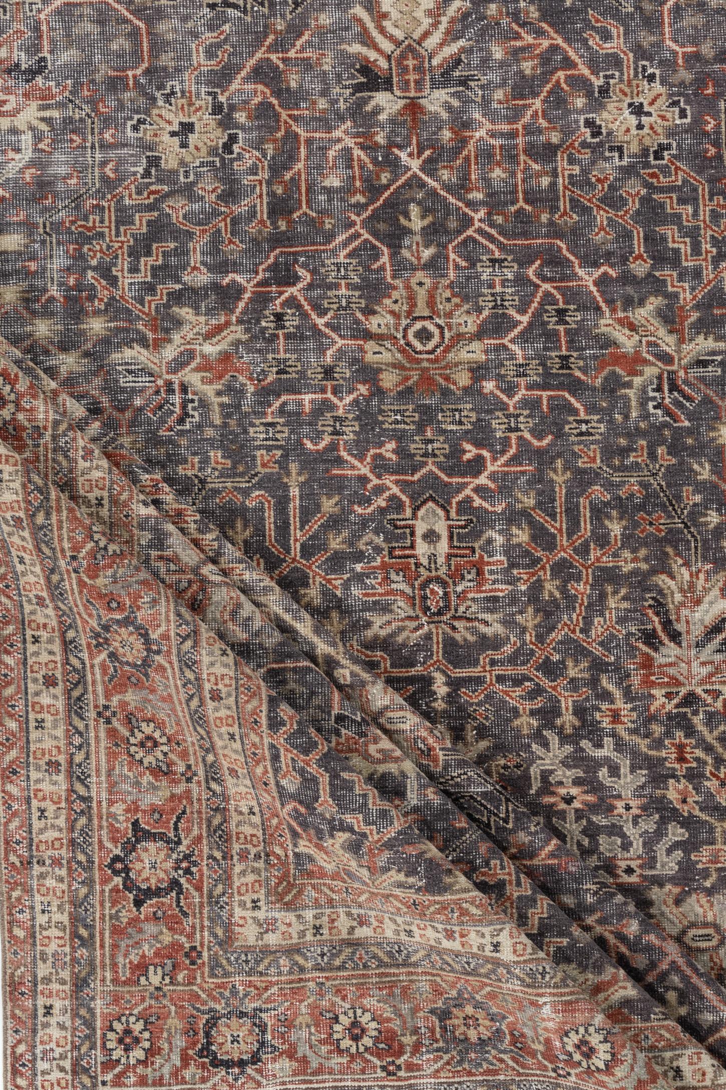Hand-Woven Vintage Turkish Anatolian Area Rug  8'8 x 11'2 For Sale