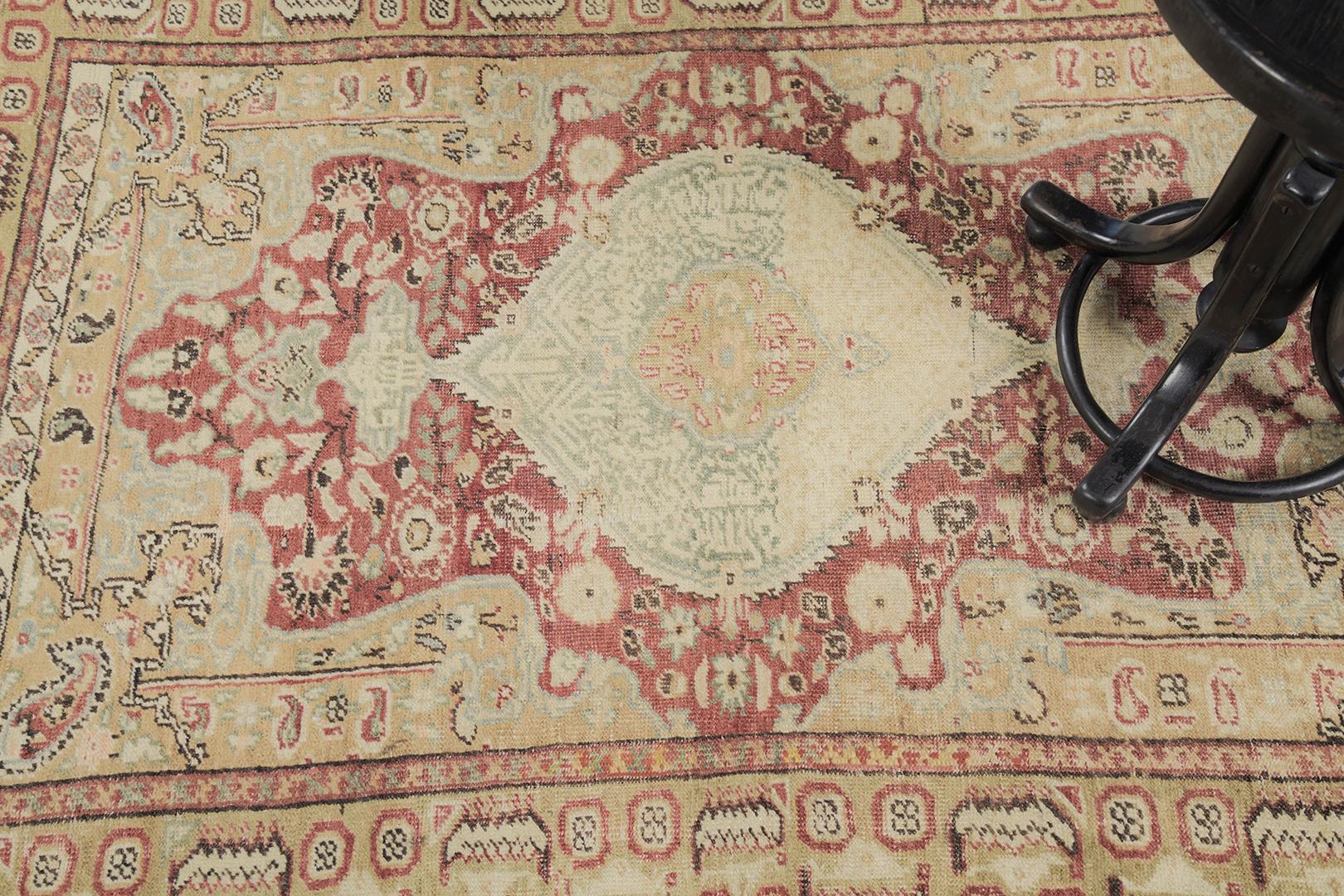 Hand-Knotted Vintage Turkish Anatolian Brunguz by Mehraban Rugs For Sale
