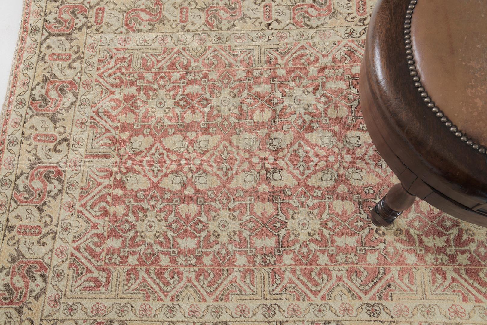 Vintage Turkish Anatolian Brunguz by Mehraban Rugs In Good Condition For Sale In WEST HOLLYWOOD, CA