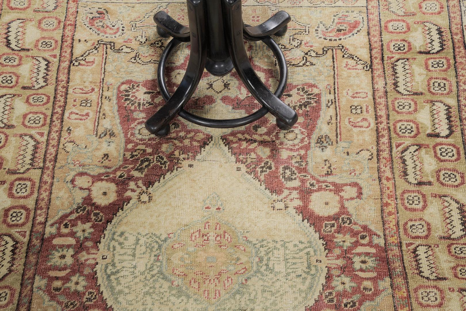 Vintage Turkish Anatolian Brunguz by Mehraban Rugs In Good Condition For Sale In WEST HOLLYWOOD, CA