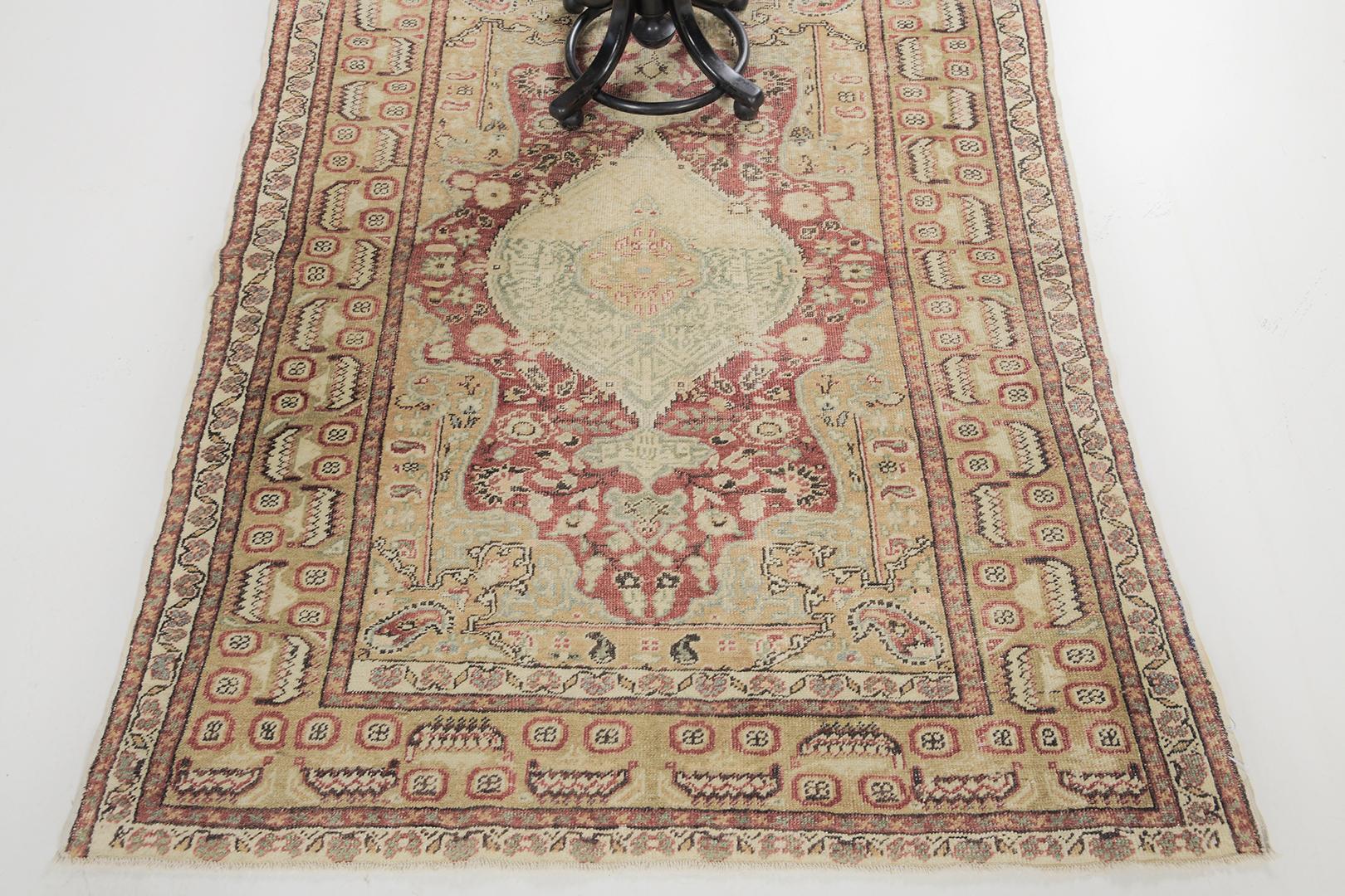 Early 20th Century Vintage Turkish Anatolian Brunguz by Mehraban Rugs For Sale