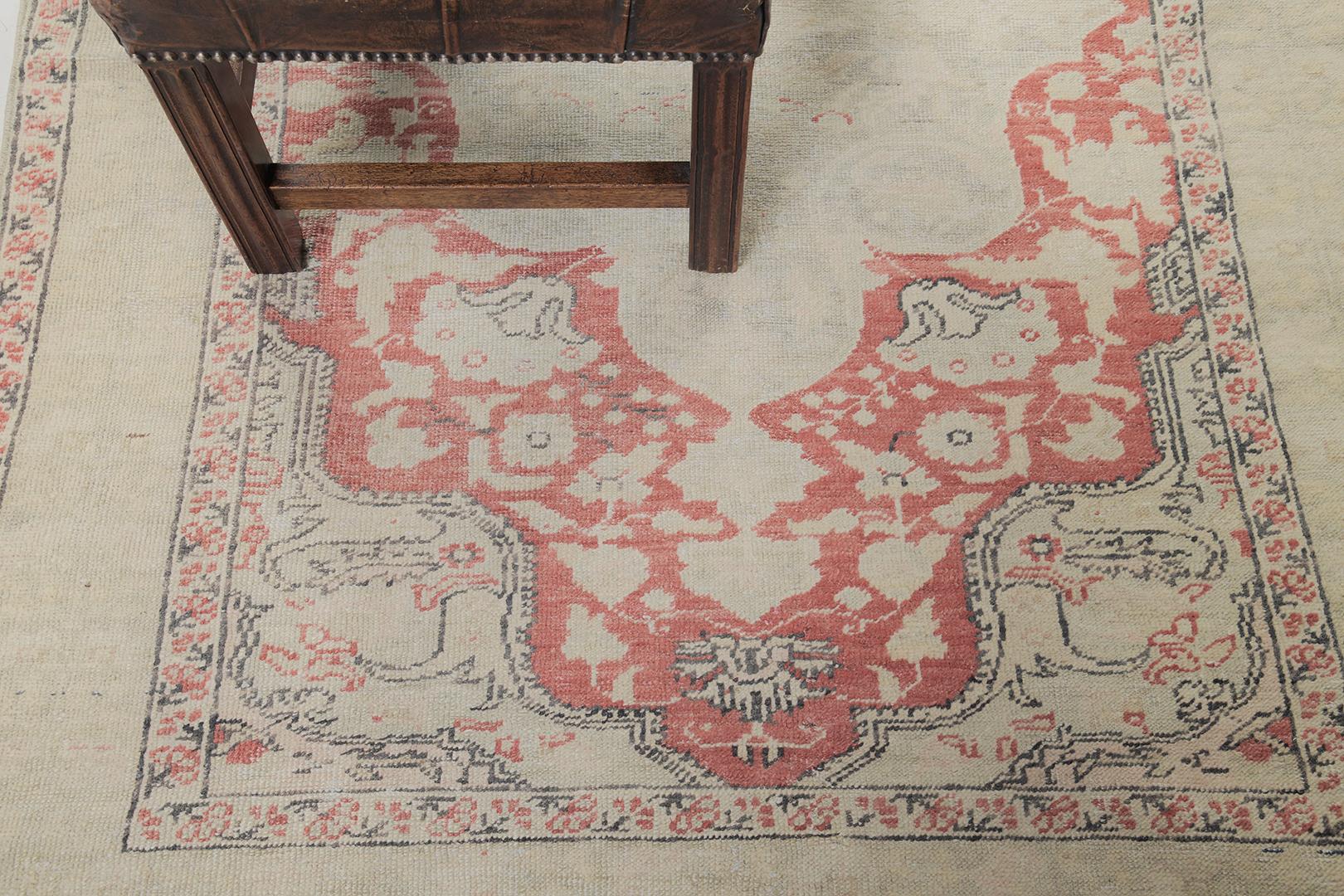 Vintage Turkish Anatolian Brunguz Rug In Good Condition For Sale In WEST HOLLYWOOD, CA