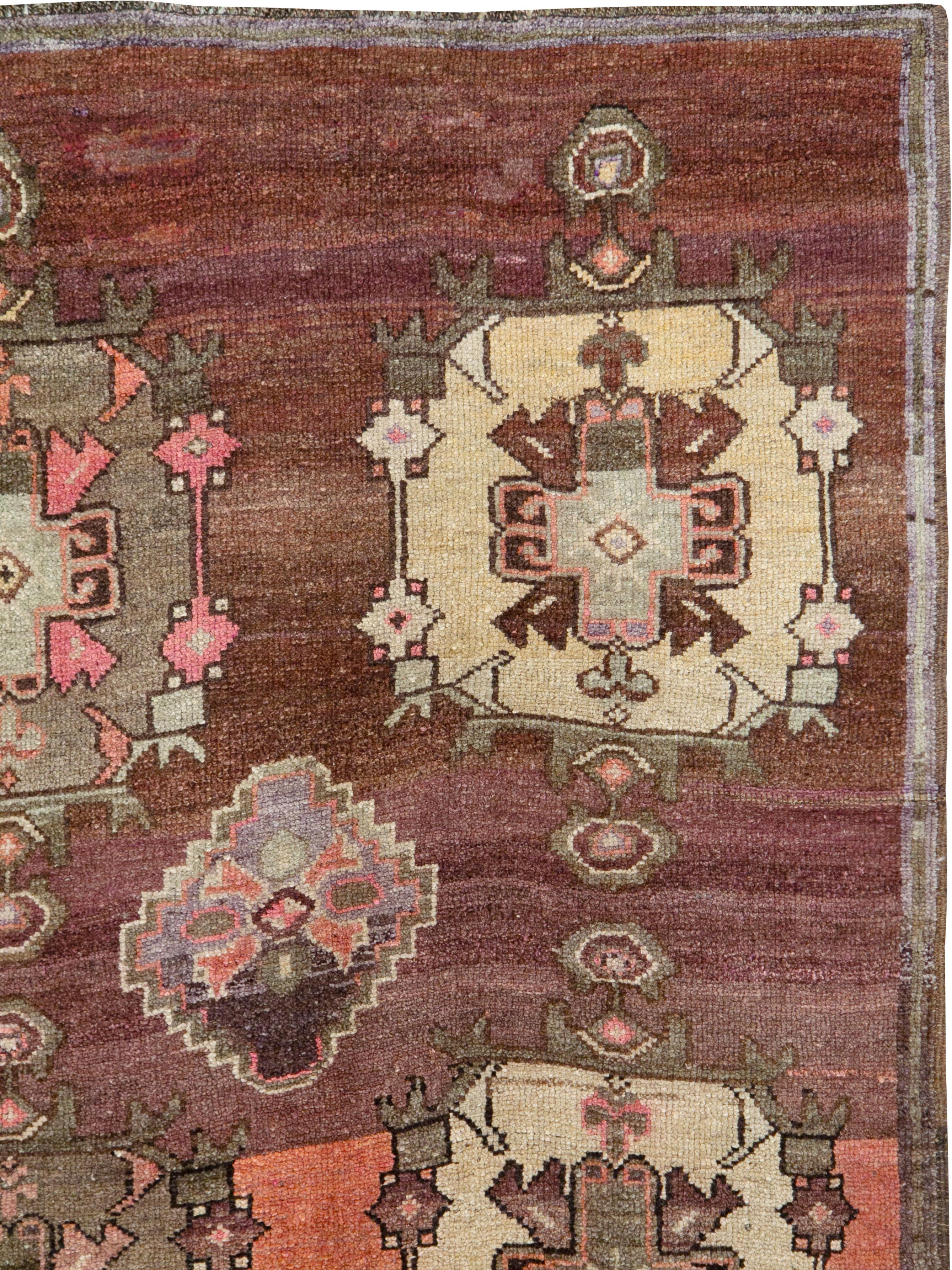 Folk Art Vintage Turkish Anatolian Carpet