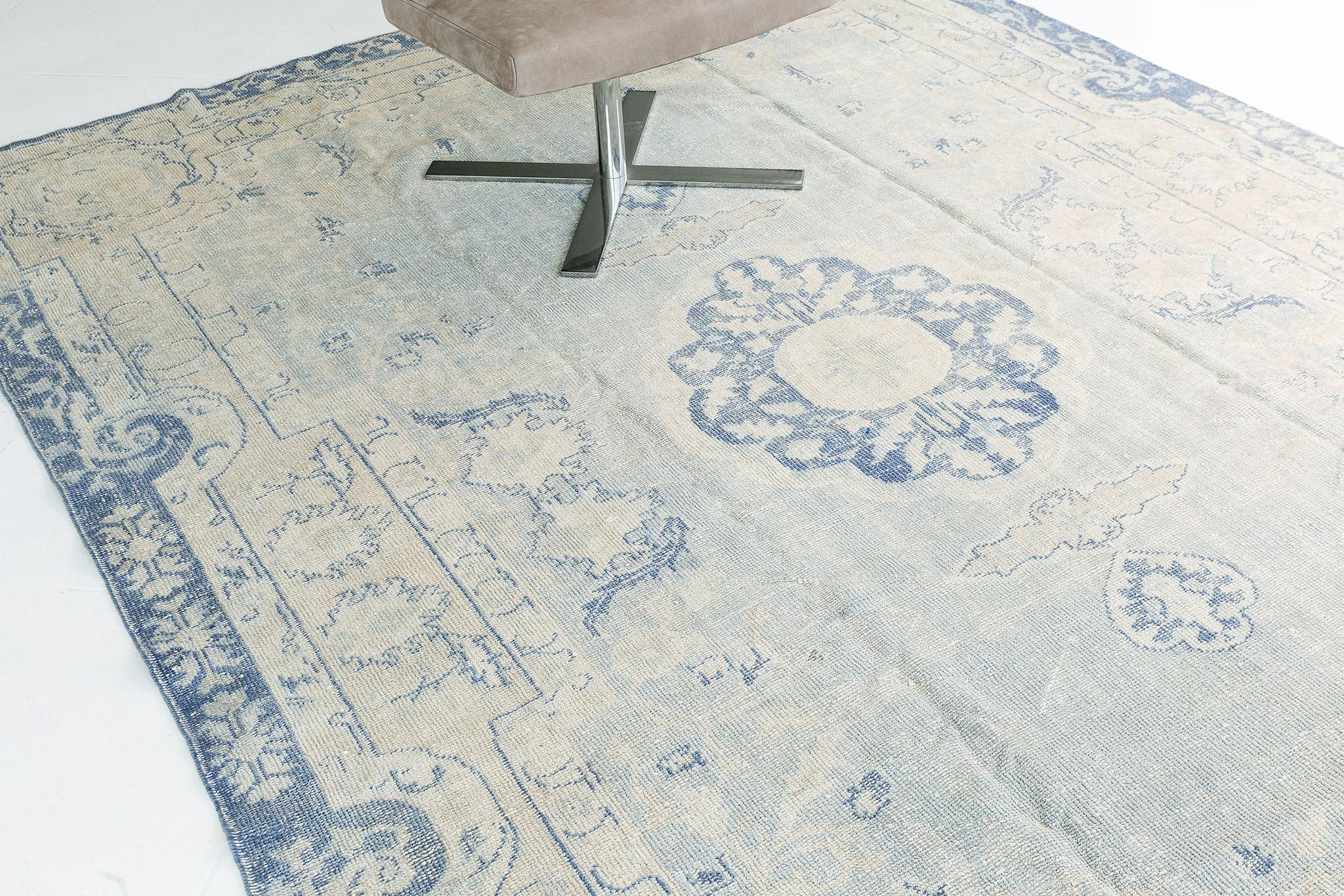 Hand-Knotted Vintage Turkish Anatolian Distressed Rug For Sale