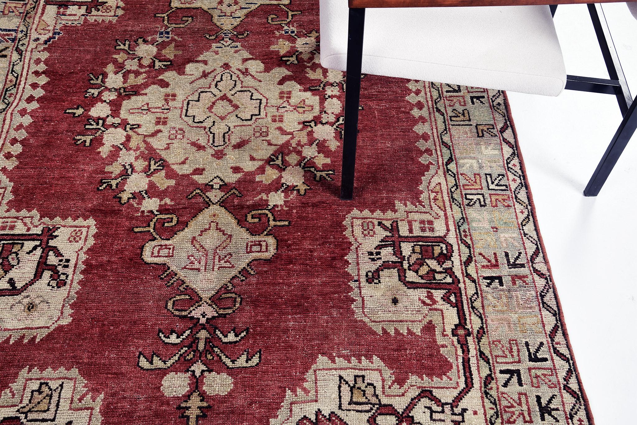 Hand-Knotted Vintage Turkish Anatolian For Sale
