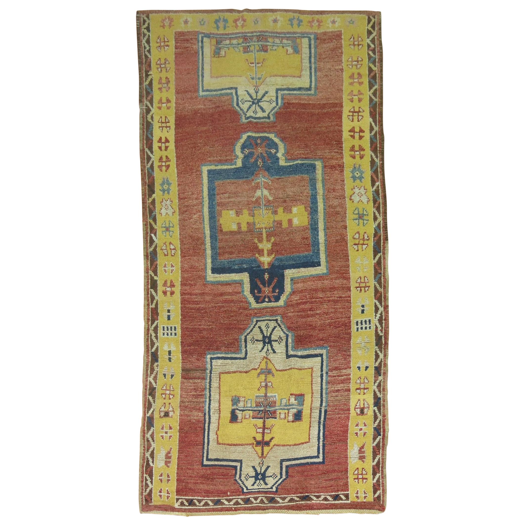 Vintage Turkish Anatolian Gallery Runner