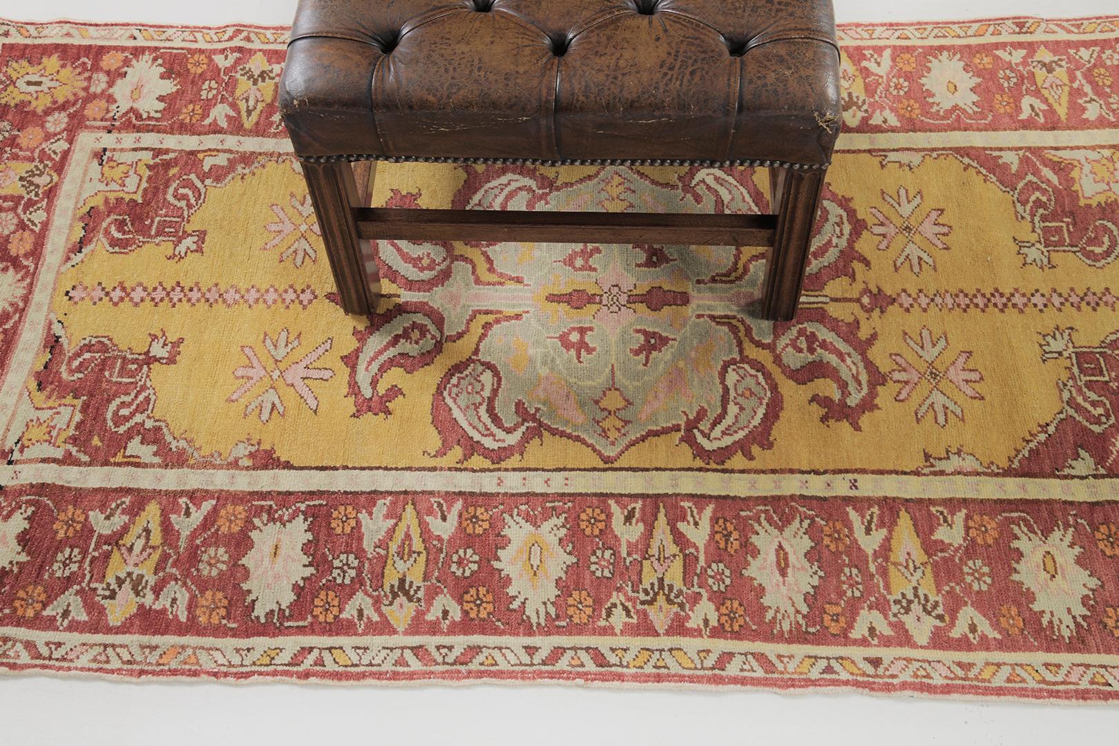 Hand-Knotted Vintage Turkish Anatolian Guney by Mehraban Rugs For Sale