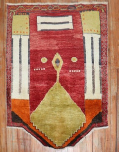 Vintage Turkish Anatolian Horseback Prayer Rug