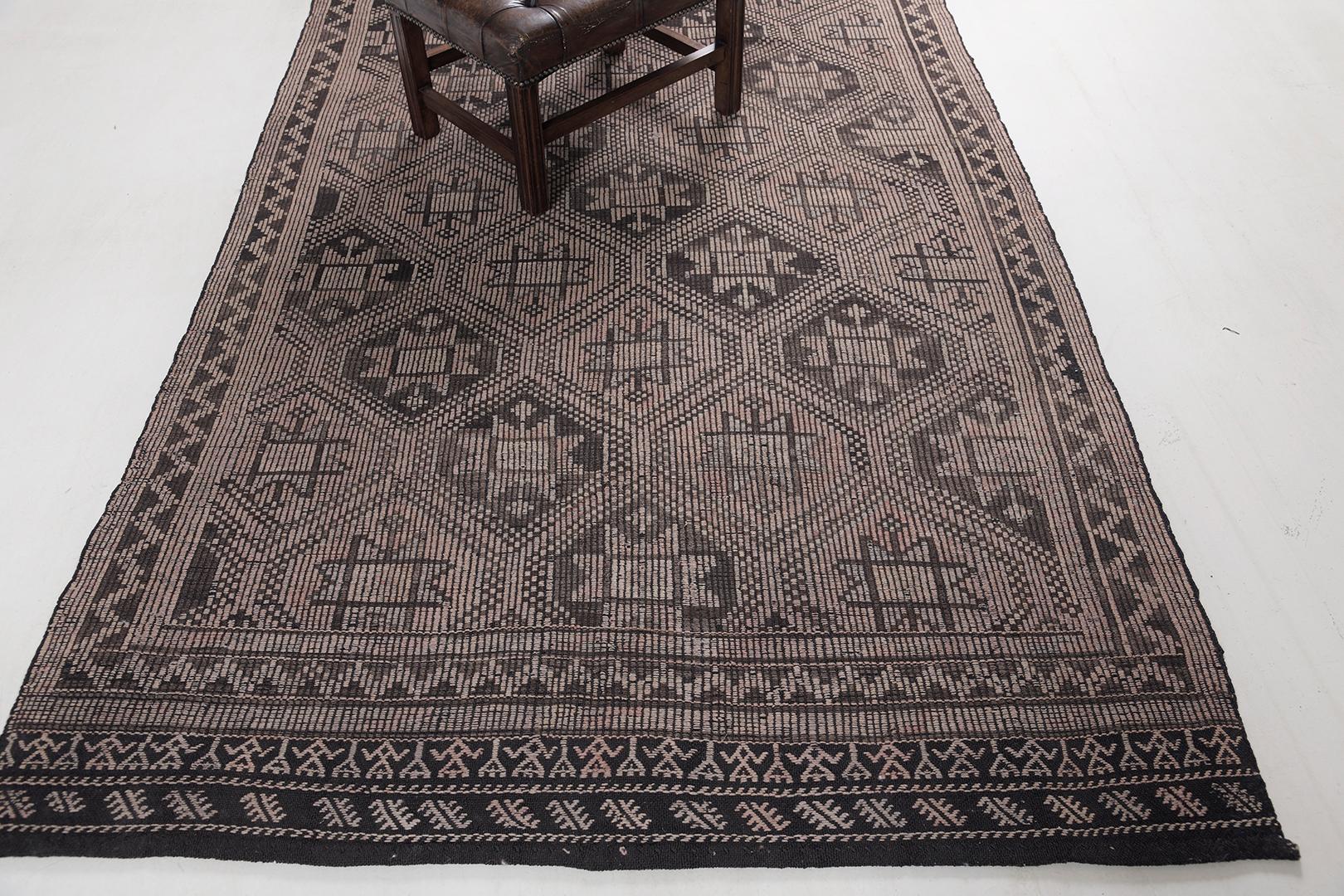 Hand-Knotted Vintage Turkish Anatolian Jejim Kilim by Mehraban Rugs For Sale