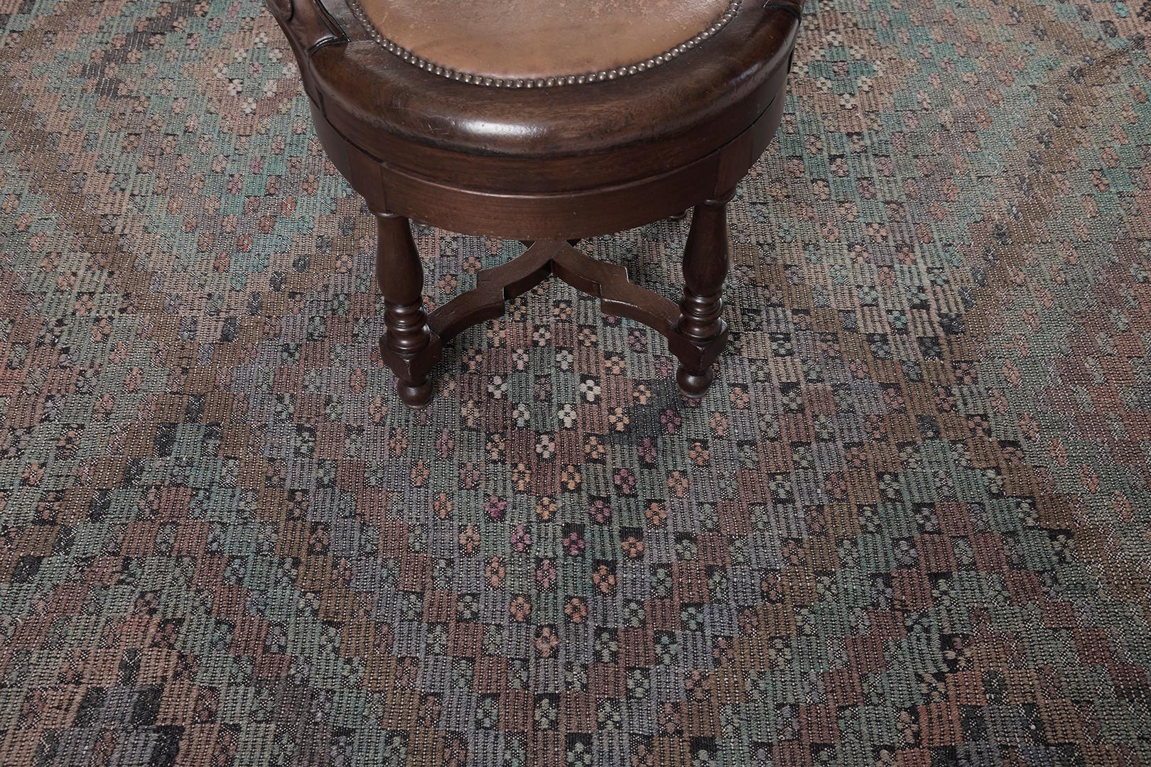 Noué à la main Tapis vintage turc d'Anatolie Jejim Kilim par Mehraban en vente