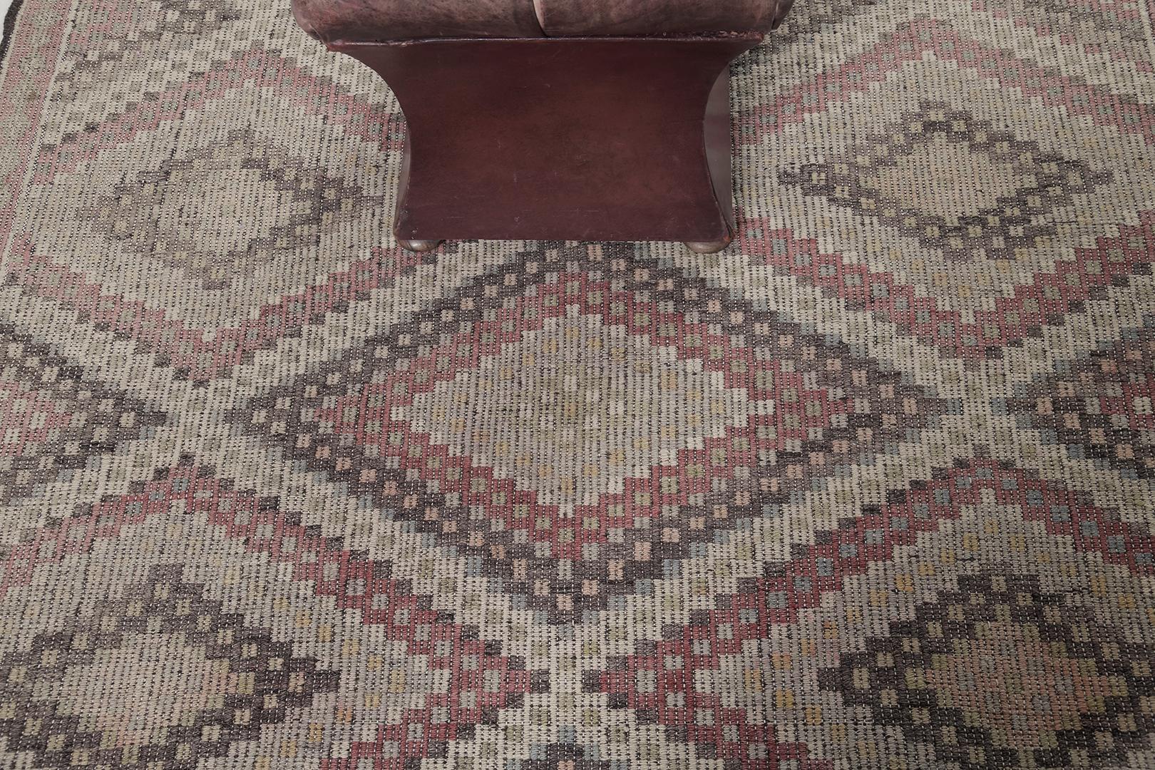 Noué à la main Tapis vintage turc d'Anatolie Jejim Kilim par Mehraban en vente